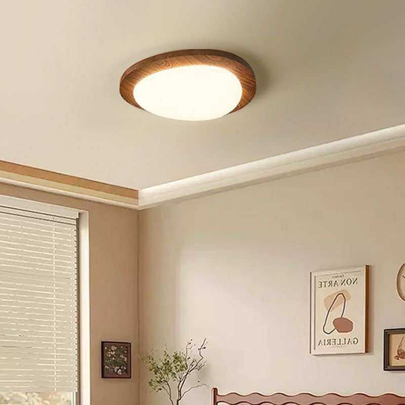 日式中古侘寂风护眼主卧室灯新款胡桃木色复古鹅卵石房间灯吸顶灯,家装灯饰光源,智能吸顶灯,淘宝优惠券,粉丝福利购,淘宝优惠卷