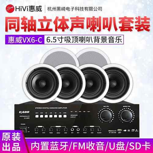 惠威吸顶喇叭6只VX6-C加功放音响套装吸顶喇叭音响套装吸顶音响