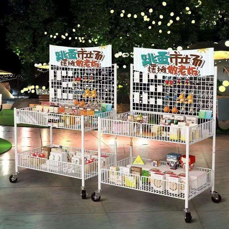 加粗方管摆摊小推车可折叠冰粉甜品花车货架寿司夜市移动包邮
