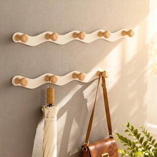 免打孔墙上挂钩粘钩玄关帽子收纳架多巴胺衣服挂钩家用墙壁挂衣架