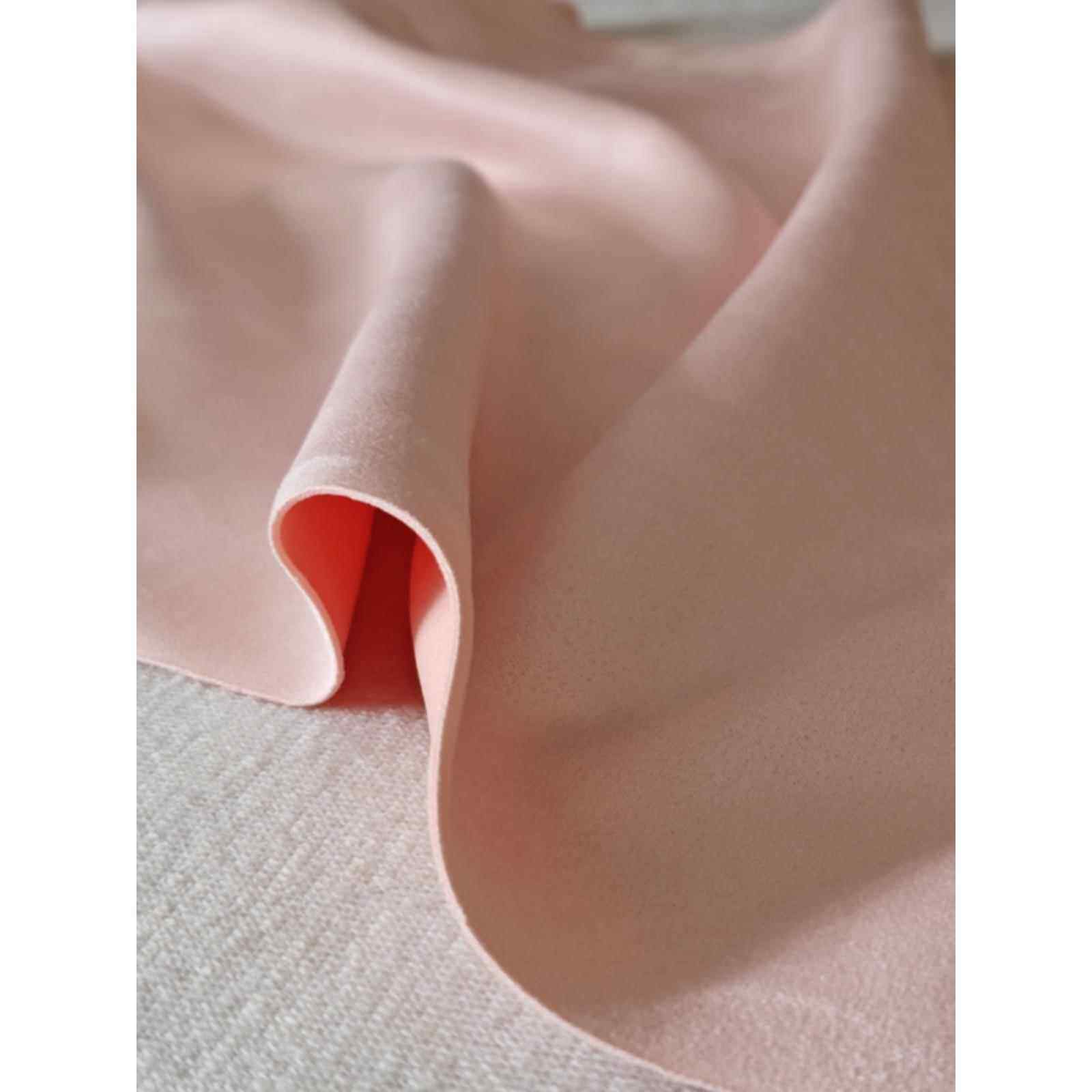 粉色弹力麂皮绒布料秋冬自己做衣服手工包包鹿皮绒布艺沙发套面料