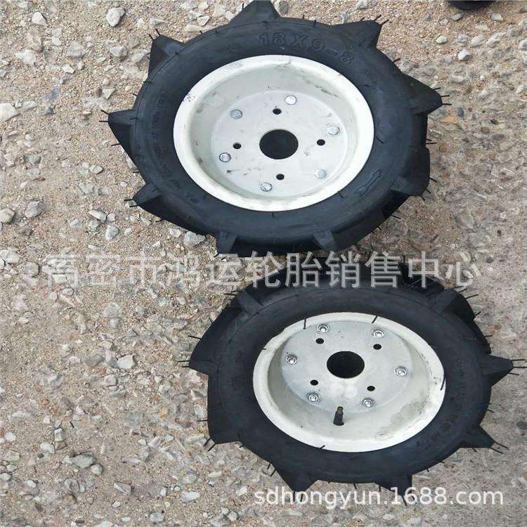 18*9-8小型割草机胎人字花纹微耕机大棚作业机轮胎18x9-8可配钢圈