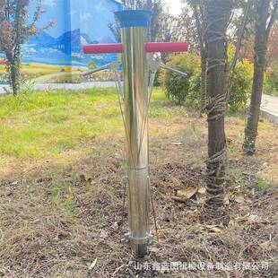农用不锈钢栽苗器烤烟种苗器手动按压脚踏硬地补苗器家用种菜移苗