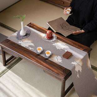 皓澜中式国风防水茶席简约家用复古茶桌干泡席桌旗垫子茶道配件