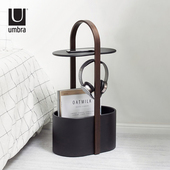 Umbra 贝尔伍德边几原创设计圆形沙发客厅角几收纳茶几置物架