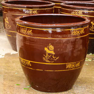 酒坛500荷花酒坛子发酵家用酒罐陶瓷窖藏大大厂家缸酒缸斤密封盖