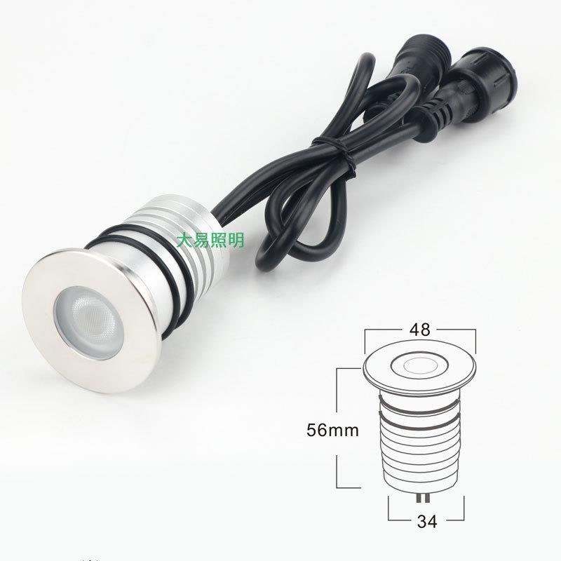 DMX512外控水底灯景观地埋灯3W水下灯七彩RGB水景灯全彩led泳池灯