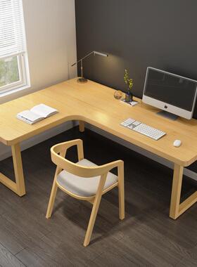 全实卧木转角书桌写字台家用室桌l型组合角约TB657425落现代简电