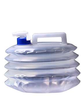 Tuban自驾游车载便携折叠储水桶纯净水装水桶户外水袋5-15L带水龙