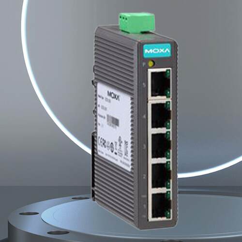 MOXA 摩莎EDS-205 5口入门级非网管型 工业以太网交换机
