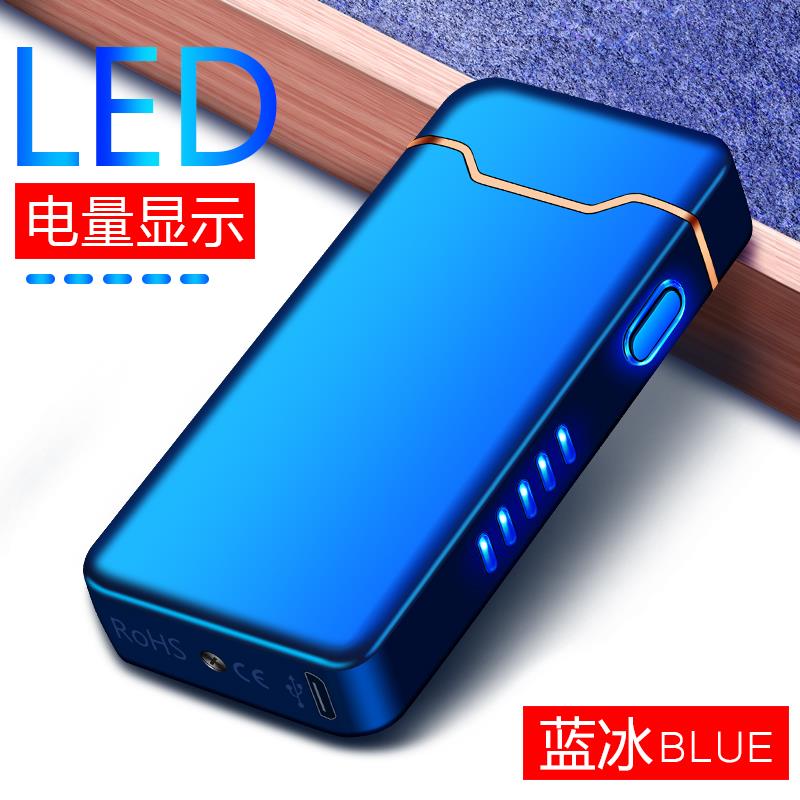 高档JL818大火力电子脉冲充打火机电 b加粗加大弧电装B炫酷us打火