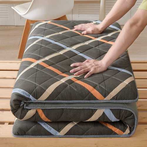 舒缓透气舒适磨毛印花款学生床垫 床护垫 单人双人宿舍榻榻米床垫