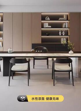 实木代岩组板双拼茶桌2室米办公接待泡茶桌高端现原木AGG喝茶桌椅