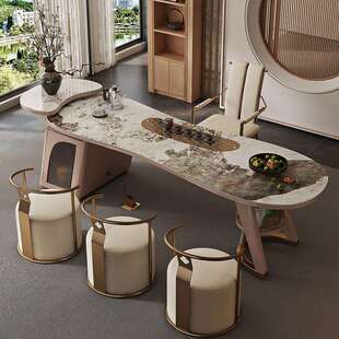 轻奢茶椅茶台配套不锈钢椅子主人椅客人椅阳台客厅书房茶桌椅组合