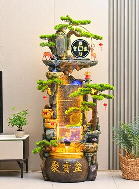 中式假山流水摆件客厅循环水喷泉景观办公室开 业乔迁新居装饰礼