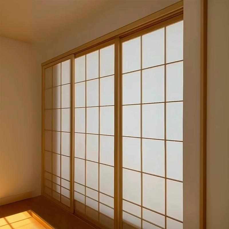 格子门实木定制原木风榻榻米空间门和室门卧室门室内隔断推拉门