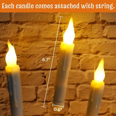 Floating LED Candles with Remote Control Witch Halloween Dec