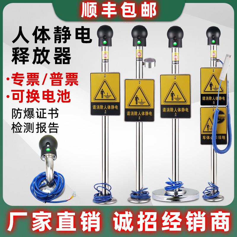 防爆声光人体静电释放器消除器触摸式报警工业消除仪静电球本安型