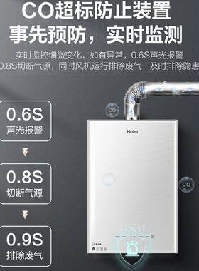 海.尔燃气热水器奶油风热水器变频恒温家用16升零冷水WN5S