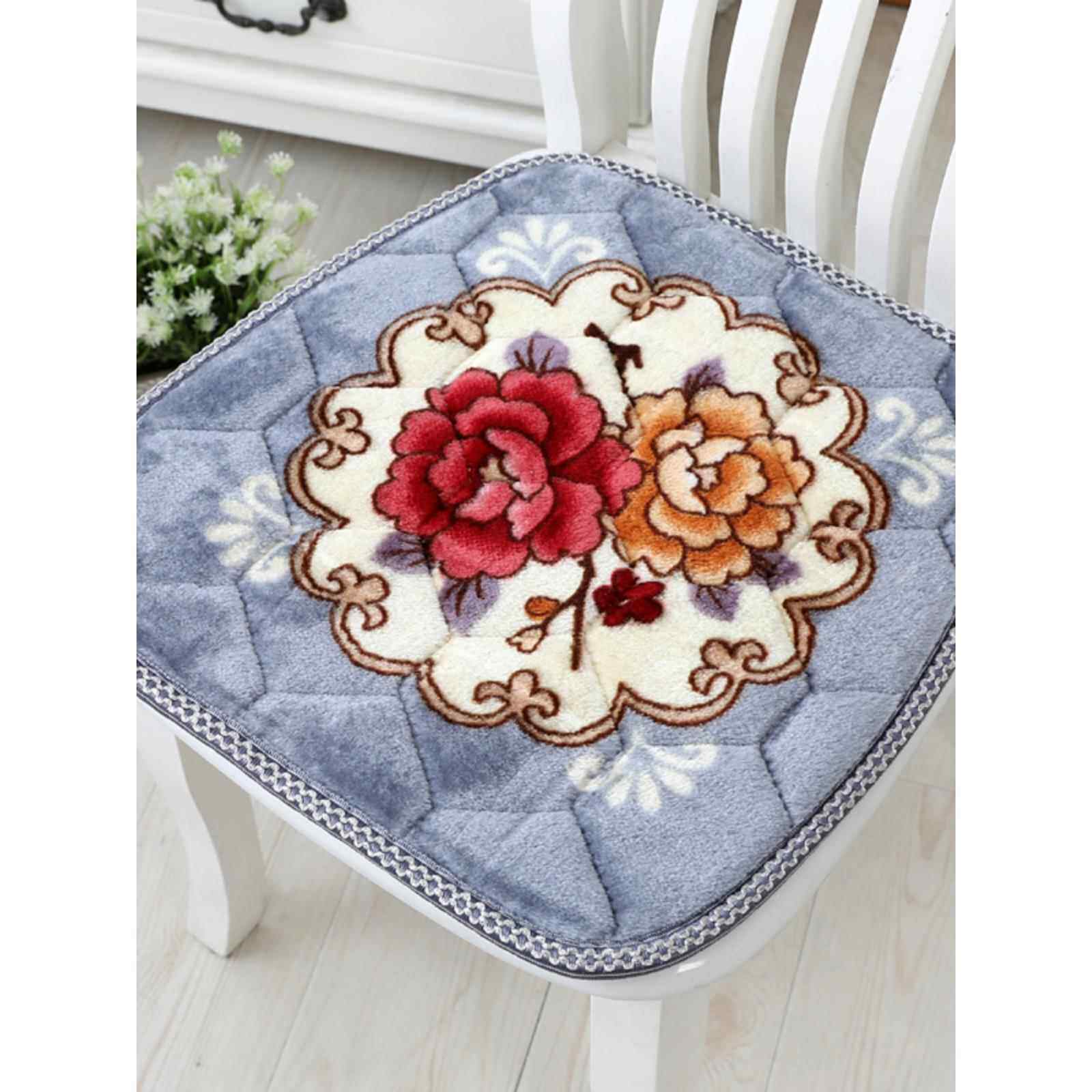 加厚毛绒坐垫冬季保暖屁股坐垫防滑椅子垫家用沙发餐桌椅凳子坐垫