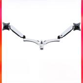 双屏显示器支架旋转墙面电脑显示屏幕挂架升降伸缩液晶壁挂 支架