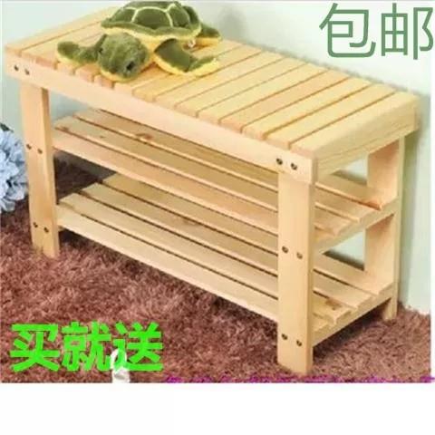 定制纯实木鞋架简易家用鞋柜经济型省空间换鞋凳防尘多层门口可坐