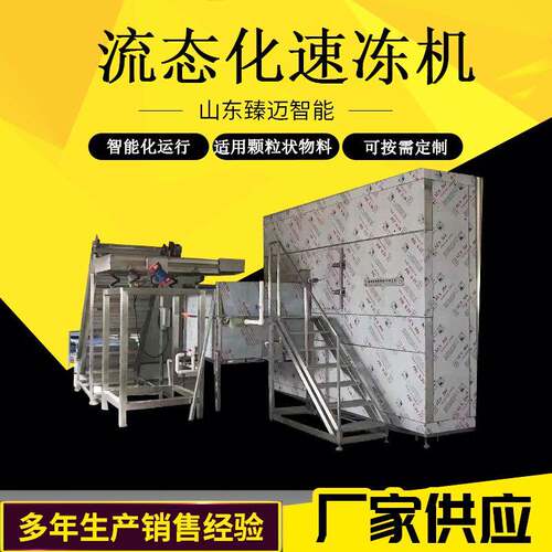 蔬菜丁 玉米粒速冻设备 流态式速冻机 食品加工冷冻设备 山东