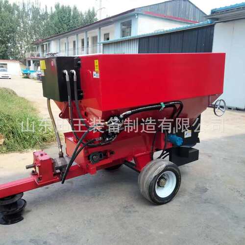 小型牵引式撒肥车撒肥机 大棚王牵引带动1方2方撒粪机家用撒粪车