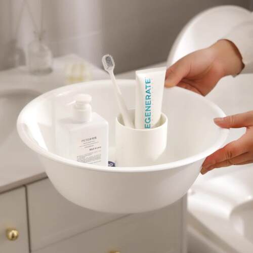Simple large white plastic basin for home use, suitable for