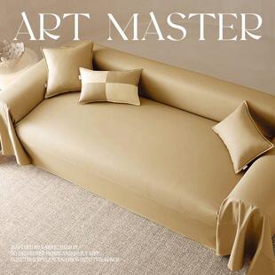 新款轻奢皮革专用沙发套罩季通防用2025/6/1防水滑垫坐盖四布巾