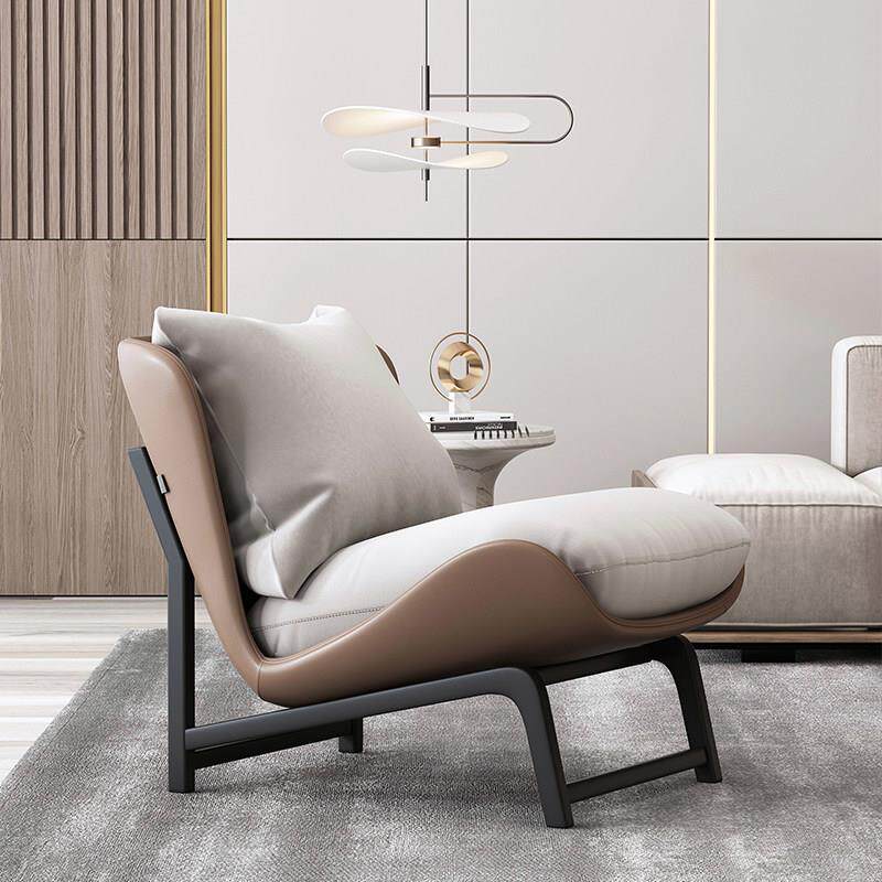 北欧单人沙发椅现代简约阳台休闲 椅意式极简客厅老虎椅设计师躺