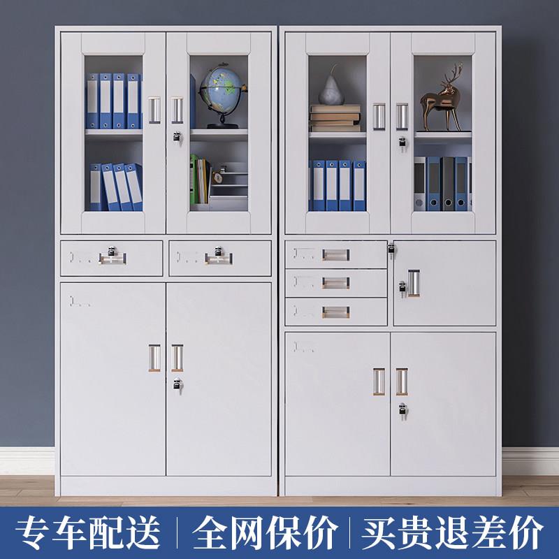 蒂比欧品牌带锁钢制文件柜 防火防静电铁皮柜 可移动偏三斗矮柜