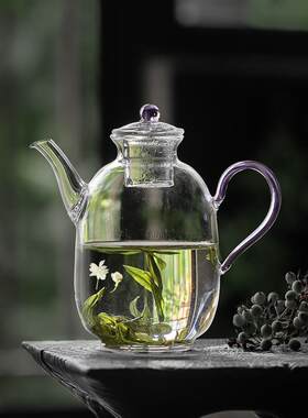 玻璃小茶壶一人用女士2025新款绿茶泡茶器家用彷宋壶龙井精致茶具