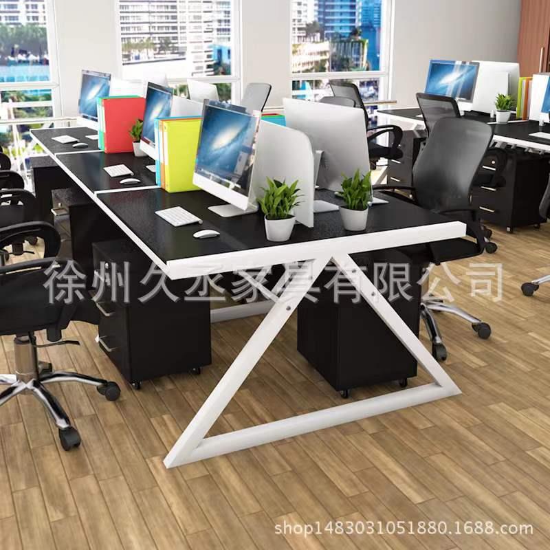 代办公家具职员公桌四人桌位电脑桌JC-T7会议卡座简约现办公桌组