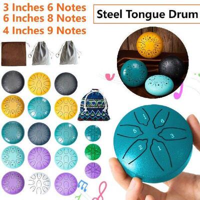 Portable Rain Drum Hand Pan Drum Steel Tongue Drum