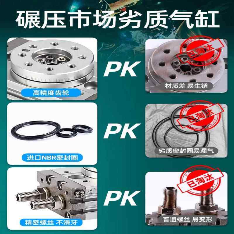 星辰气动摆动转气缸B90度180度HRQ/M3SQ10A20975A0A50A70A100旋A2