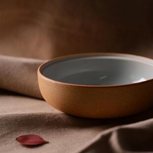 盖和PBM风四季日式粗陶4寸泡面碗盖有盖陶瓷碗带纯英色大碗