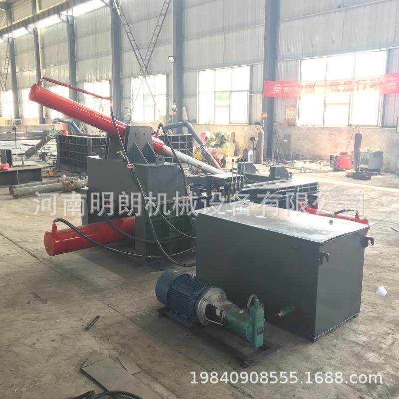 大型废铁金属压块机 易拉罐125型废旧铁皮挤压机 废品回收站设备