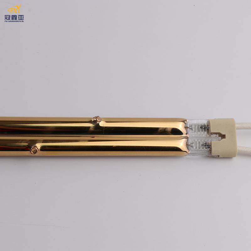 双管镀金1KW塑胶固化油墨IR加热灯管585MM230V半镀金红外线加热管