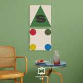 北欧风简约当代艺术无框画圆形几何艺术客厅卧室餐厅玄关装 饰画