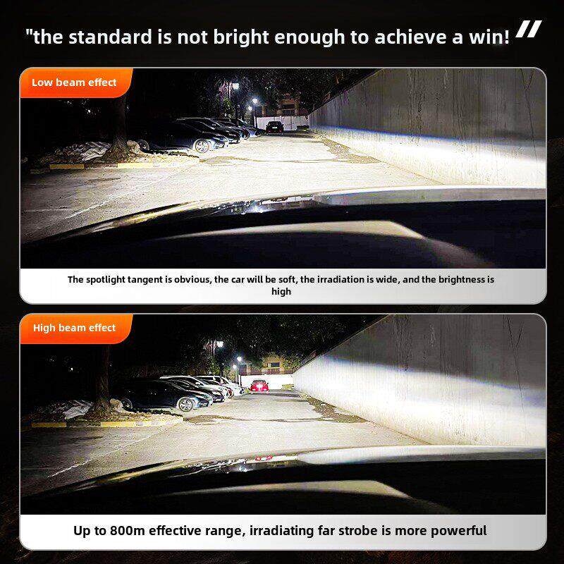 镜头H4远近一体化汽车Led大灯摩托车12V24V卡车改装双光强激光灯