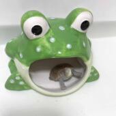 陶瓷青蛙火烈鸟小动物摆件降温宠物小乌龟窝仓鼠躲避屋爬宠造景