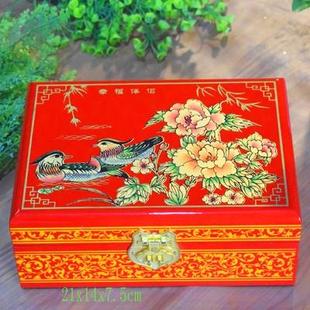 高档平遥推光漆器首饰盒中式 新金结婚嫁彩礼娘回礼提亲聘陪请礼金