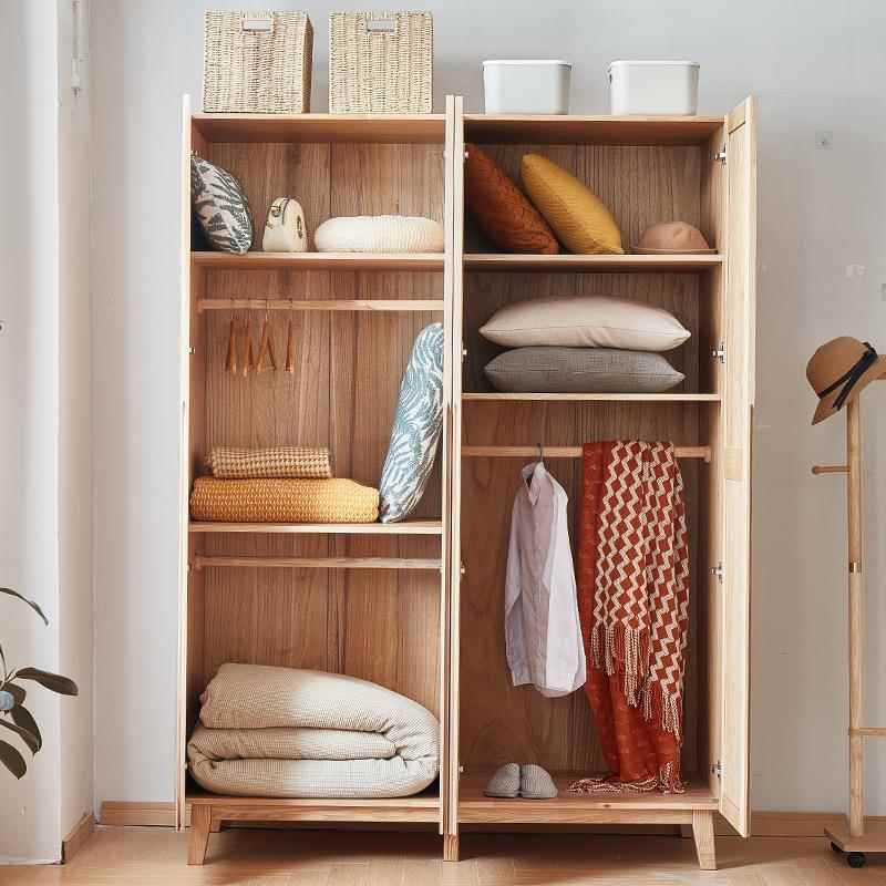 白蜡木衣柜卧家用MR-YG1-2民宿物大衣橱现室实代简约储收纳柜木平