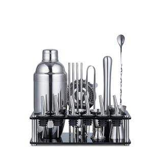 煌鹰调酒器304不锈钢雪克壶鸡尾酒工具酒吧套装带收纳架入门家用