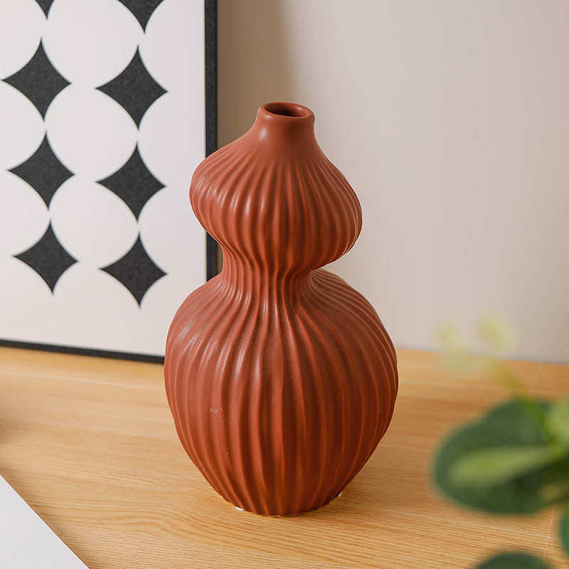 新中式创意葫芦形陶瓷花瓶民宿家居摆件艺术装饰水培干花插花花器,家居饰品,花瓶,淘宝优惠券,粉丝福利购,淘宝优惠卷