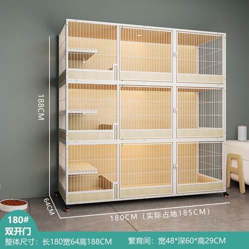 正品繁育猫笼实木多层柜组猫合笼子猫舍养繁殖用笼猫寄防水自由大