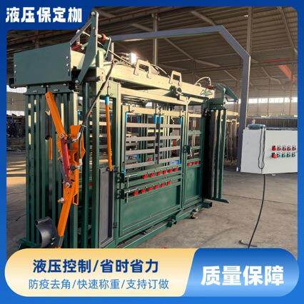 养殖场新型牛用保定枷牛场防疫枷保定架固定栏称重检测一体通道门