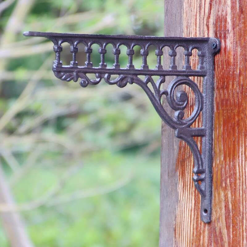 欧式复古三角铸铁支撑架墙上层板托承重吊柜一字隔板托架置物支架