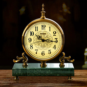 台式 钟表摆件 座钟客厅家用时钟摆钟桌面台钟大理石轻奢复古美欧式